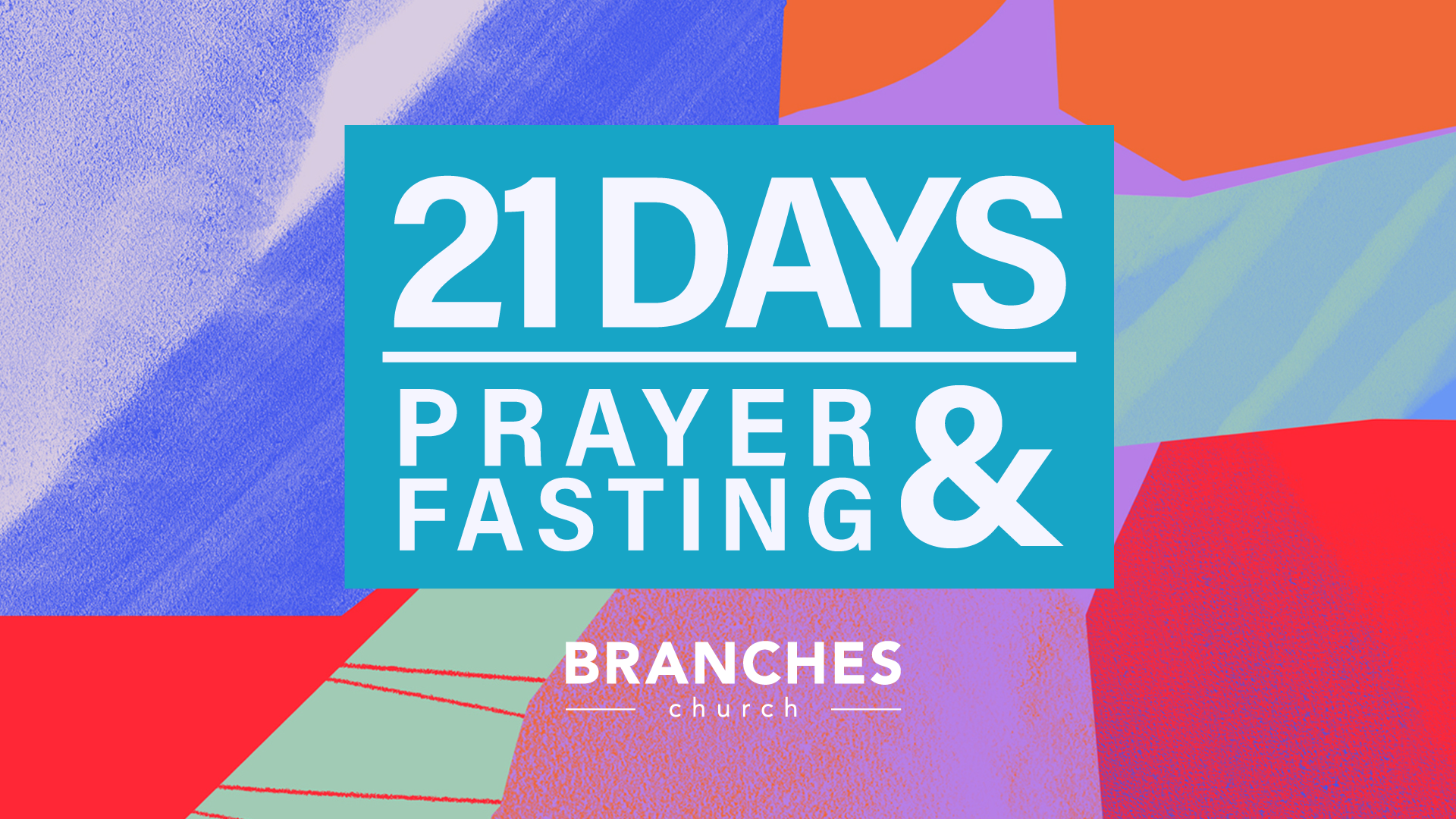21 days of prayer and fasting with colorful background